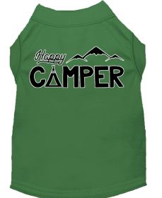Happy Camper Screen Print Dog Shirt (Option: Green XXL)
