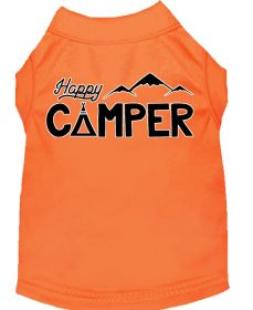 Happy Camper Screen Print Dog Shirt (Option: Orange XXXL)