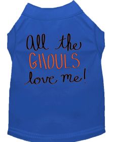 All the Ghouls Screen Print Dog Shirt (Option: Blue XXXL)