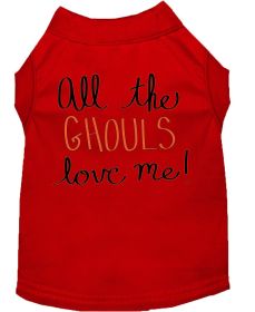 All the Ghouls Screen Print Dog Shirt (Option: Red XXXL)