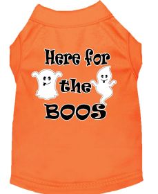 Here for the Boos Screen Print Dog Shirt (Option: Orange XXL)