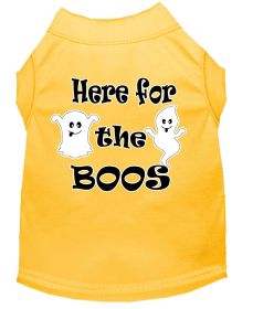 Here for the Boos Screen Print Dog Shirt (Option: Yellow XXXL)