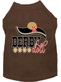 Derby Doll Screen Print Dog Shirt (Option: Brown XXL)