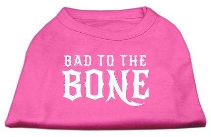 Bad to the Bone Dog Shirt (Option: Bright Pink XXL)