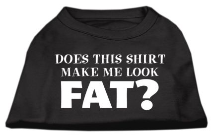 Does This Shirt (Option: Make Me Look Fat? Screen Printed ShirtBlack XS)