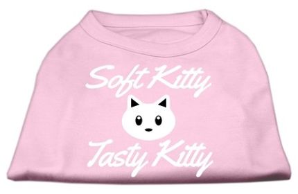 Softy Kitty, Tasty Kitty Screen Print Dog Shirt (Option: Light Pink XXL)