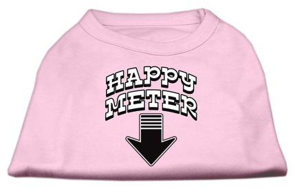 Happy Meter Screen Printed Dog Shirt (Option: Light Pink XS)