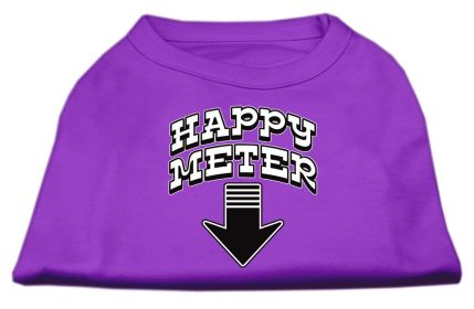 Happy Meter Screen Printed Dog Shirt (Option: Purple XS)
