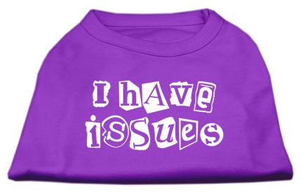 I Have Issues Screen Printed Dog Shirt (Option: Purple XXXL)