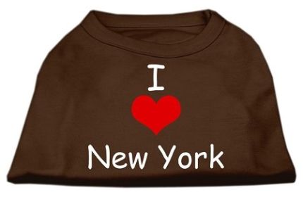 I Love New York Screen Print Shirts (Option: Brown XS)