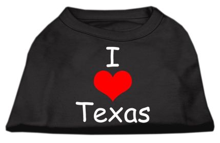I Love Texas Screen Print Shirts (Option: Black XXXL)