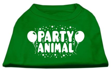 Party Animal Screen Print Shirt (Option: Emerald Green XXXL)