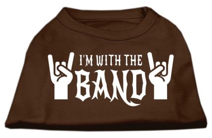 With the Band Screen Print Shirt (Option: Brown XXL)