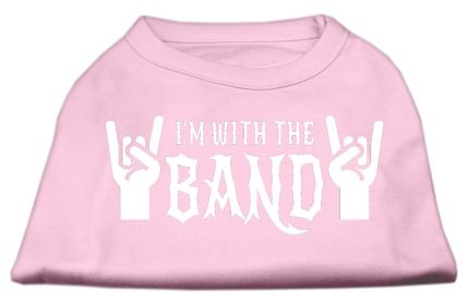 With the Band Screen Print Shirt (Option: Light Pink XXXL)