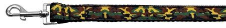 Green Camo Nylon Dog Leash (Option: 5/8 inch wide 6ft Long)