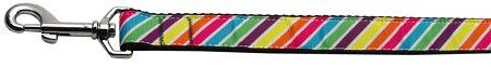Striped (Option: Rainbow Nylon Dog Leash 5/8 inch wide 4ft Long)
