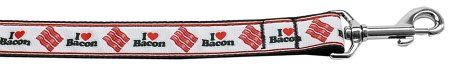 I Love Bacon Nylon Dog Leash (Option: 5/8 inch wide 6ft Long)