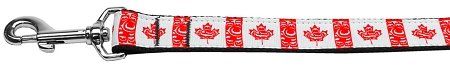 Canadian Flag in Swirls Nylon Dog Leash (Option: 5/8 inch wide 6ft Long)