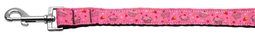 Cupcakes Nylon Ribbon Leash (Option: Bright Pink 1 inch wide 6ft Long)
