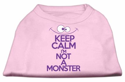 Keep Calm Screen Print Dog Shirt (Option: Light Pink XL)