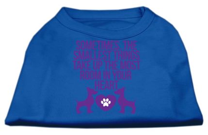 Smallest Things Screen Print Dog Shirt (Option: Blue XL)
