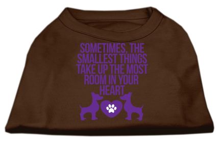 Smallest Things Screen Print Dog Shirt (Option: Brown XL)