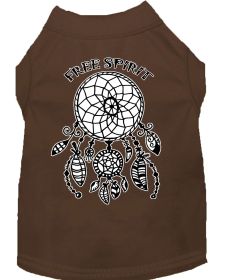 Free Spirit Screen Print Dog Shirt (Option: Brown XS)