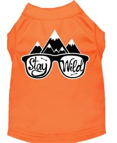 Stay Wild Screen Print Dog Shirt (Option: Orange XS)