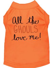 All the Ghouls Screen Print Dog Shirt (Option: Orange XS)