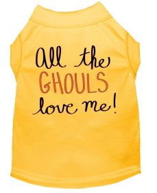 All the Ghouls Screen Print Dog Shirt (Option: Yellow XS)