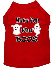 Here for the Boos Screen Print Dog Shirt (Option: Red XS)