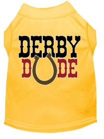 Derby Dude Screen Print Dog Shirt (Option: Yellow XS)