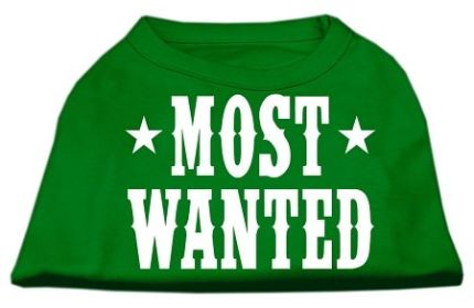 Most Wanted Screen Print Shirt (Option: Green XS)