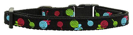 Lollipops Nylon Ribbon Collar (Option: Black XSmall)