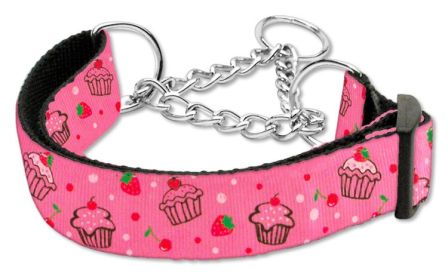 Cupcakes Nylon Ribbon Collar Martingale (Option: Medium Bright Pink)