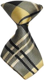 Dog Neck Tie (Option: Plaid Cream)