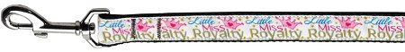 Little Miss Royalty Nylon Dog Leash (Option: 5/8 inch wide 4ft Long)