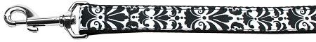 Damask (Option: Black Nylon Dog Leash 5/8 inch wide 6ft Long)