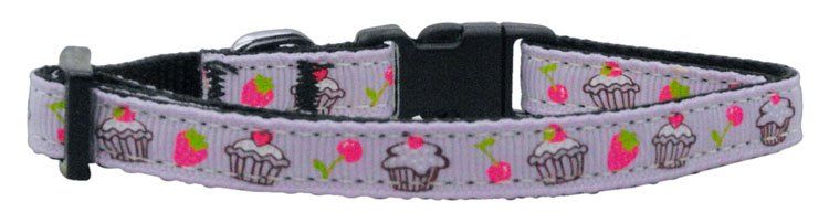 Cupcakes Nylon Ribbon Collar (Option: Purple Small)