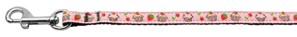 Cupcakes Nylon Ribbon Leash (Option: Light Pink 3/8 inch wide 4ft Long)