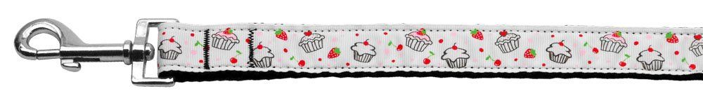 Cupcakes Nylon Ribbon Leash (Option: White 1 inch wide 4ft Long)
