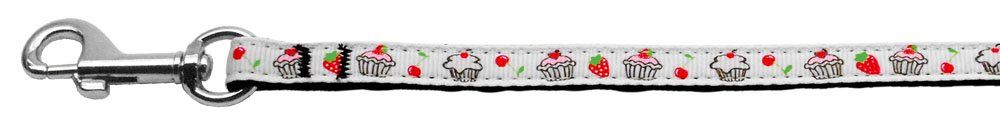 Cupcakes Nylon Ribbon Leash (Option: White 3/8 inch wide 4ft Long)