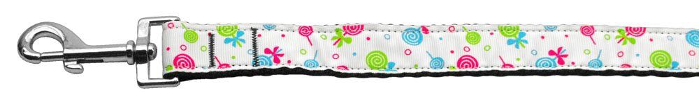 Lollipops Nylon Ribbon Leash (Option: White 1 inch wide 4ft Long)