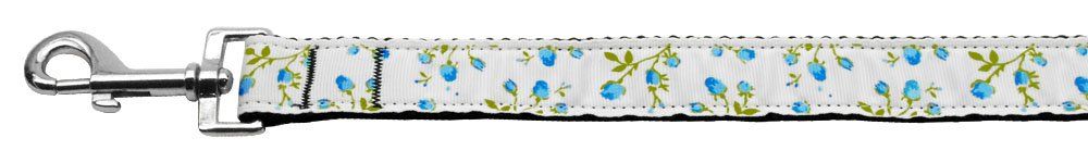 Roses Nylon Ribbon Leash (Option: Blue 1 inch wide 6ft Long)
