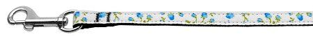 Roses Nylon Ribbon Leash (Option: Blue 3/8 inch wide 4ft Long)
