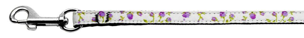 Roses Nylon Ribbon Leash (Option: Purple 3/8 inch wide 4ft Long)