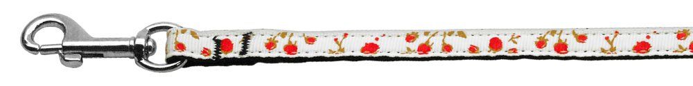 Roses Nylon Ribbon Leash (Option: Red 3/8 inch wide 4ft Long)