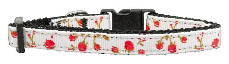 Roses Nylon Ribbon Collar (Option: Red X Small)