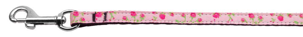 Roses Nylon Ribbon Leash (Option: Light Pink 3/8 wide 6ft Long)