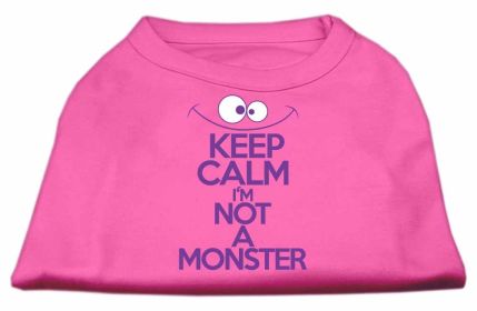 Keep Calm Screen Print Dog Shirt (Option: Bright Pink Sm)